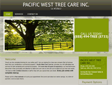 Tablet Screenshot of pacificwesttreecareinc.com